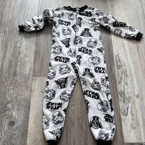 Star Wars Kids Footie Pajama - Black and White
